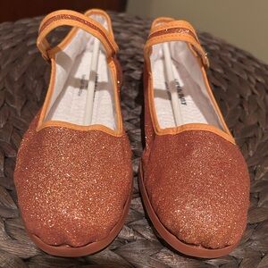 Kung Fu Mary Bronze Glitter Mary Jane  Happy Shoes NWOT